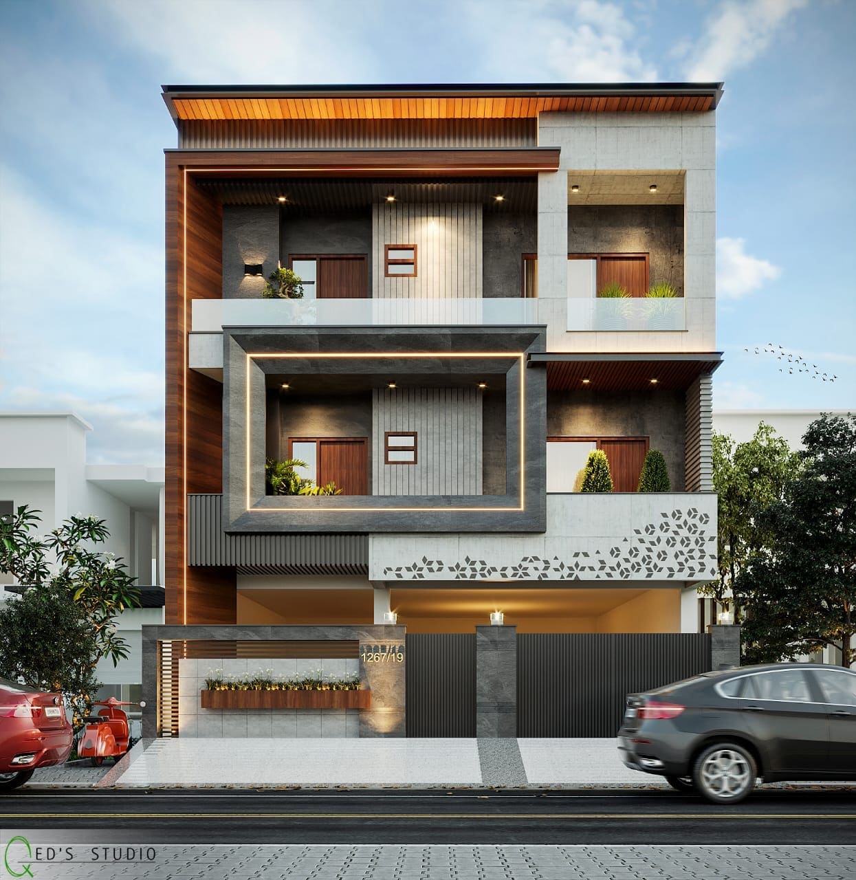 ACP & HPL Front Elevation 1